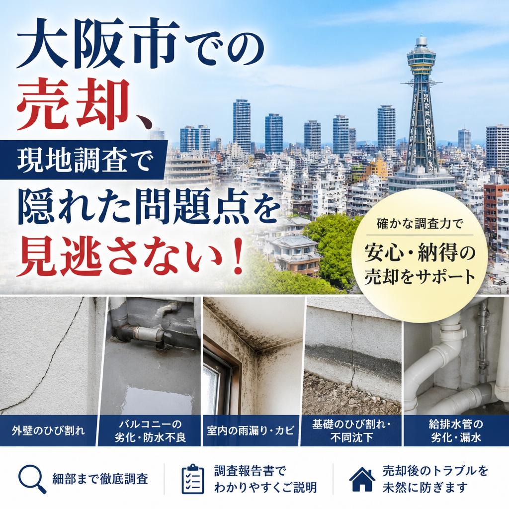 大阪市での売却、現地調査で隠れた問題点を見逃さない！