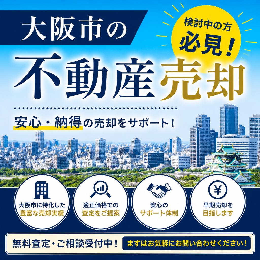 大阪市の不動産売却、検討中の方必見！