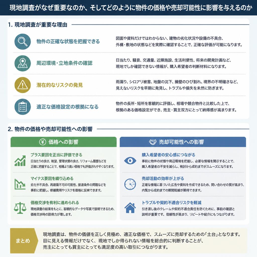 不動産売却に影響する現地調査の重要性
