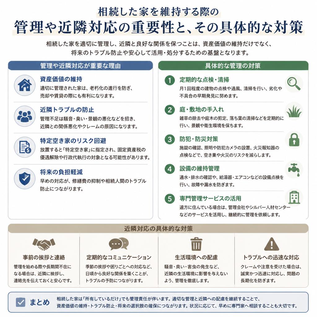 管理や近隣対応の重要性