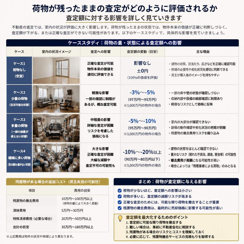 残置物による査定額への影響