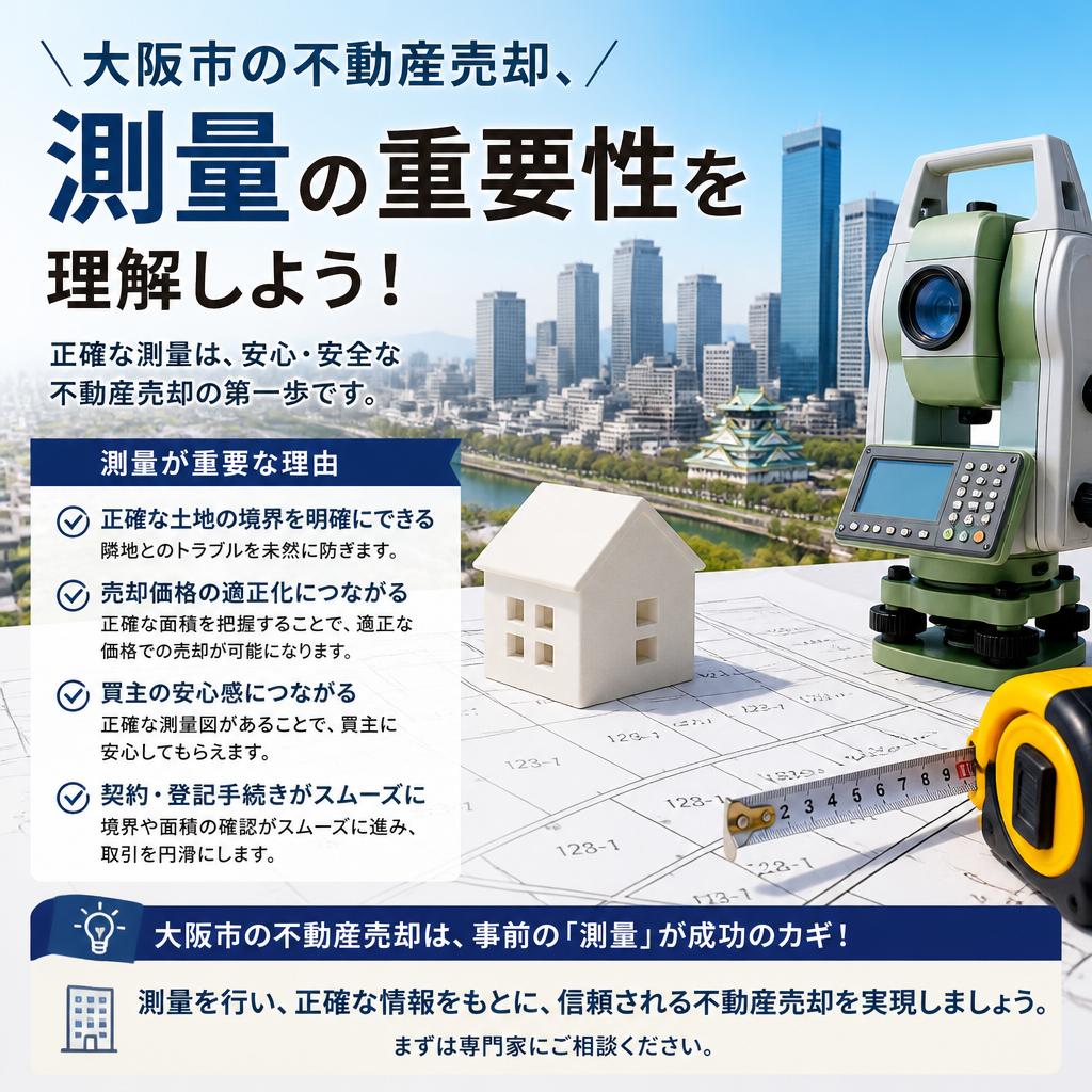 大阪市の不動産売却、測量の重要性を理解しよう！