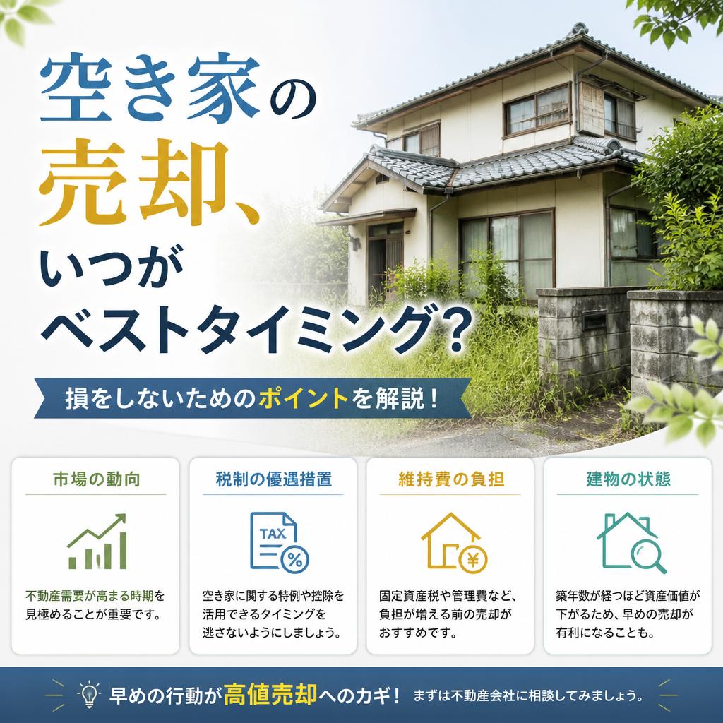 空き家の売却、いつがベストタイミング？