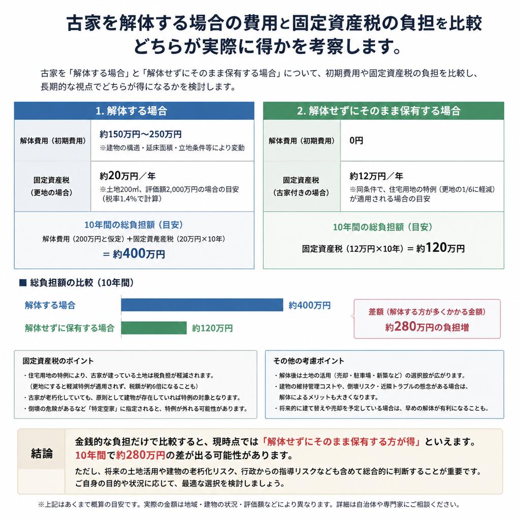4. 解体費と固定資産税の比較