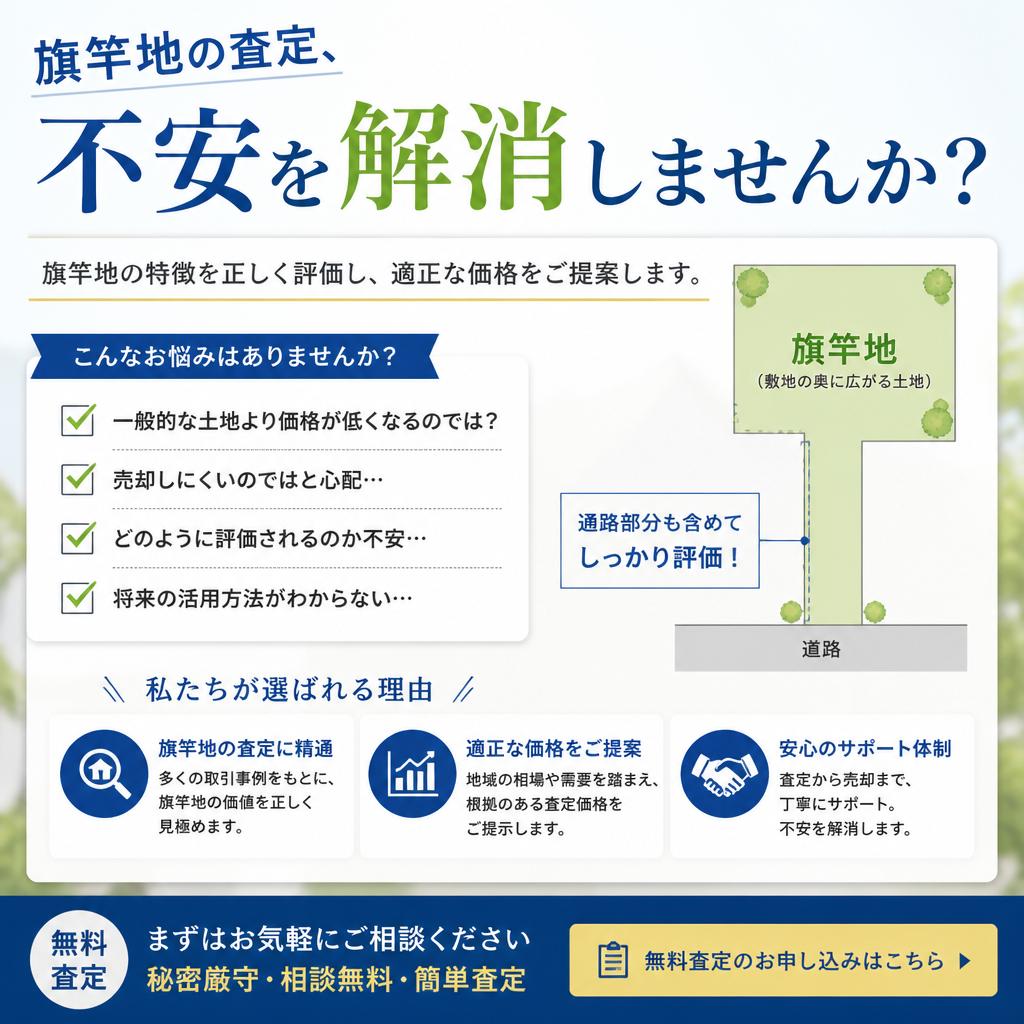 旗竿地の査定、不安を解消しませんか？
